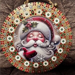 Festive Santa Claus Holiday Wall Decor